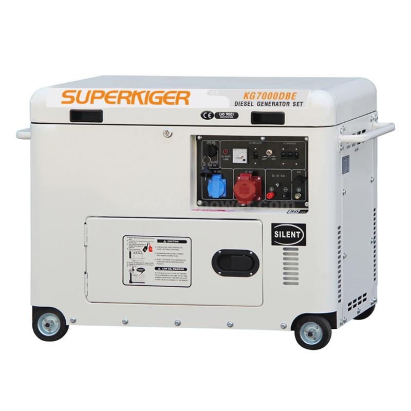 KG7000DBE 7kw silent diesel generator